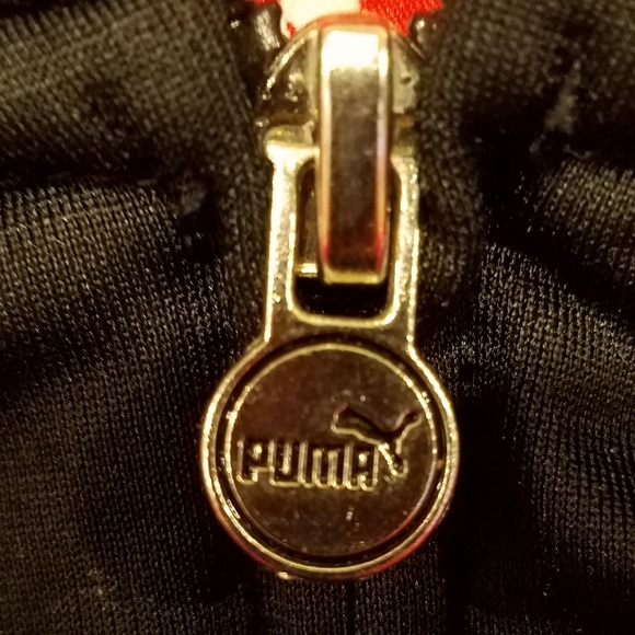 🎁SUPER COOL ZIP UP PUMA JACKET! BLACK & PINK. 3-6MON - Picture 3 of 9